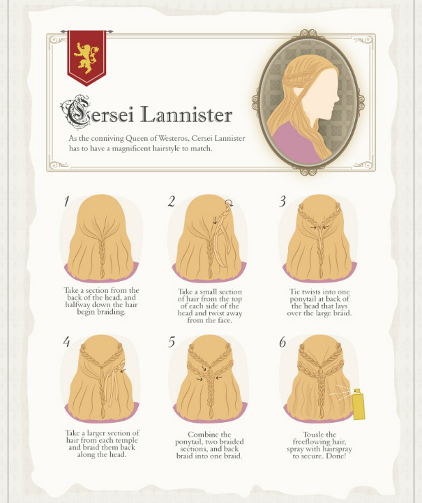 Cersei Lannister Hair Tutorial #GoT #GameofThrones #SansaStark #hairstyle