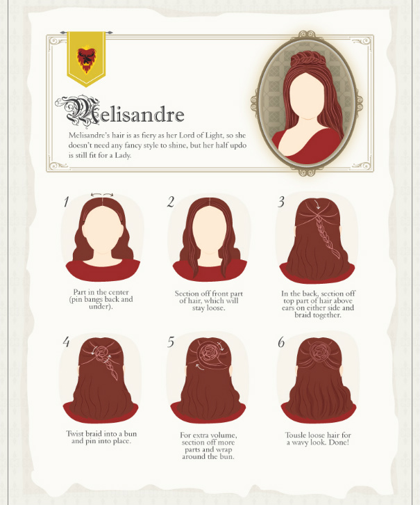 Melisandre Hair Tutorial #GoT #GameofThrones #hairstyle