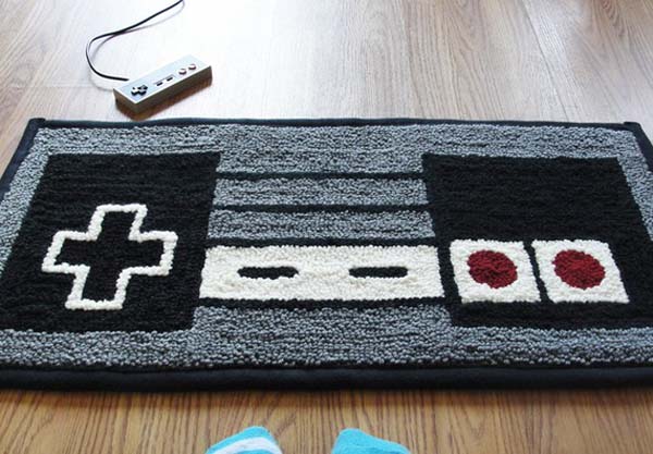 Nintendo Carpet (Featured on pinkmitten.com) #geekrugs #geekhhome