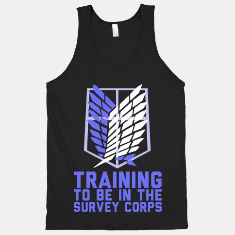 Survey Corps Attack on Titan Workout shirt. Featured on pinkmitten.com #workoutclothes #exerciseclothes #attackontitan