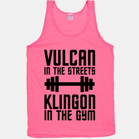 KLINGON IN THE GYM workout clothes. Featured on pinkmitten.com #workoutclothes #exerciseclothes #startrek