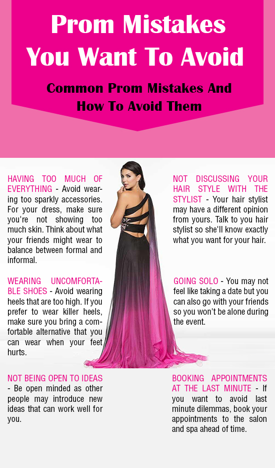 Prom Mistakes You Want To Avoid