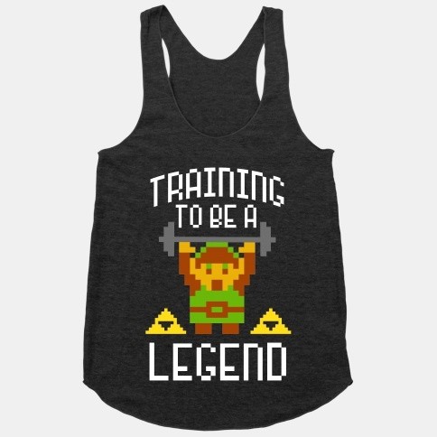 “Training to be a Legend” Legends of Zelda workout clothes. Featured on pinkmitten.com #workoutclothes #exerciseclothes #legendsofzelda