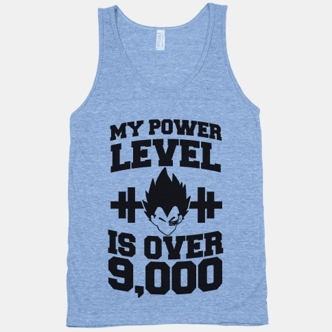 “My power level is over 9000” workout clothes. Featured on pinkmitten.com #workoutclothes #exerciseclothes #dragonball