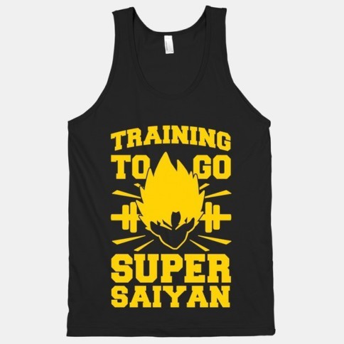 “Training to go Super Saiyan” exercise clothes. Featured on pinkmitten.com #workoutclothes #exerciseclothes #dragonball