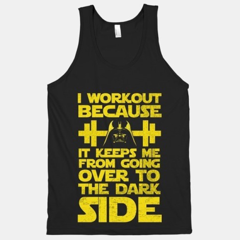 “Training for the Dark Side” Star Wars workout clothing. Featured on pinkmitten.com #workoutclothes #exerciseclothes #starwars #darkside