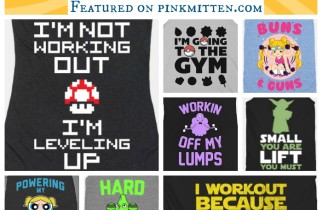 The Ultimate Collection of Geeky Workout Tees! Prepare yourself for the gym in geek style. As featured on pinkmitten.com - geek chic for the win! #workoutclothes #exerciseclothes