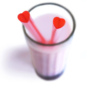 Heart-shaped straws