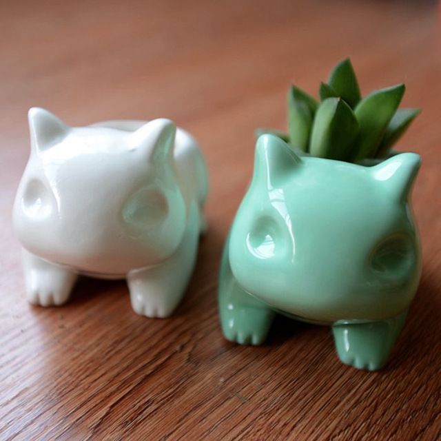 Bulbasaur Pokemon Garden Pot as featured on @pinkmitten. #gardenpot #flowerpot #plantpot #Pokemon #bulbasaur