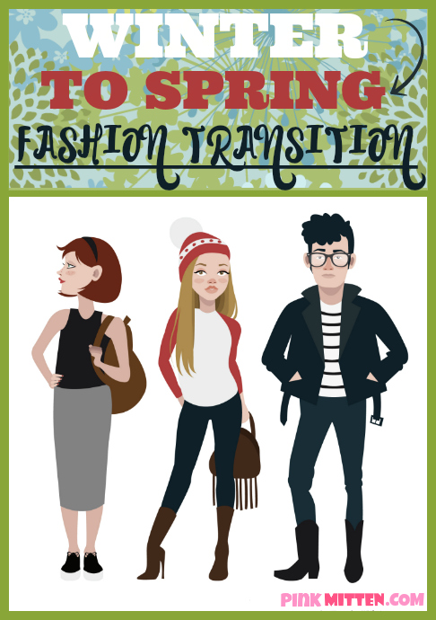 Winter to Spring Fashion Transition - Step by Step Guide @pinkmitten.com #wintertospring #fashion