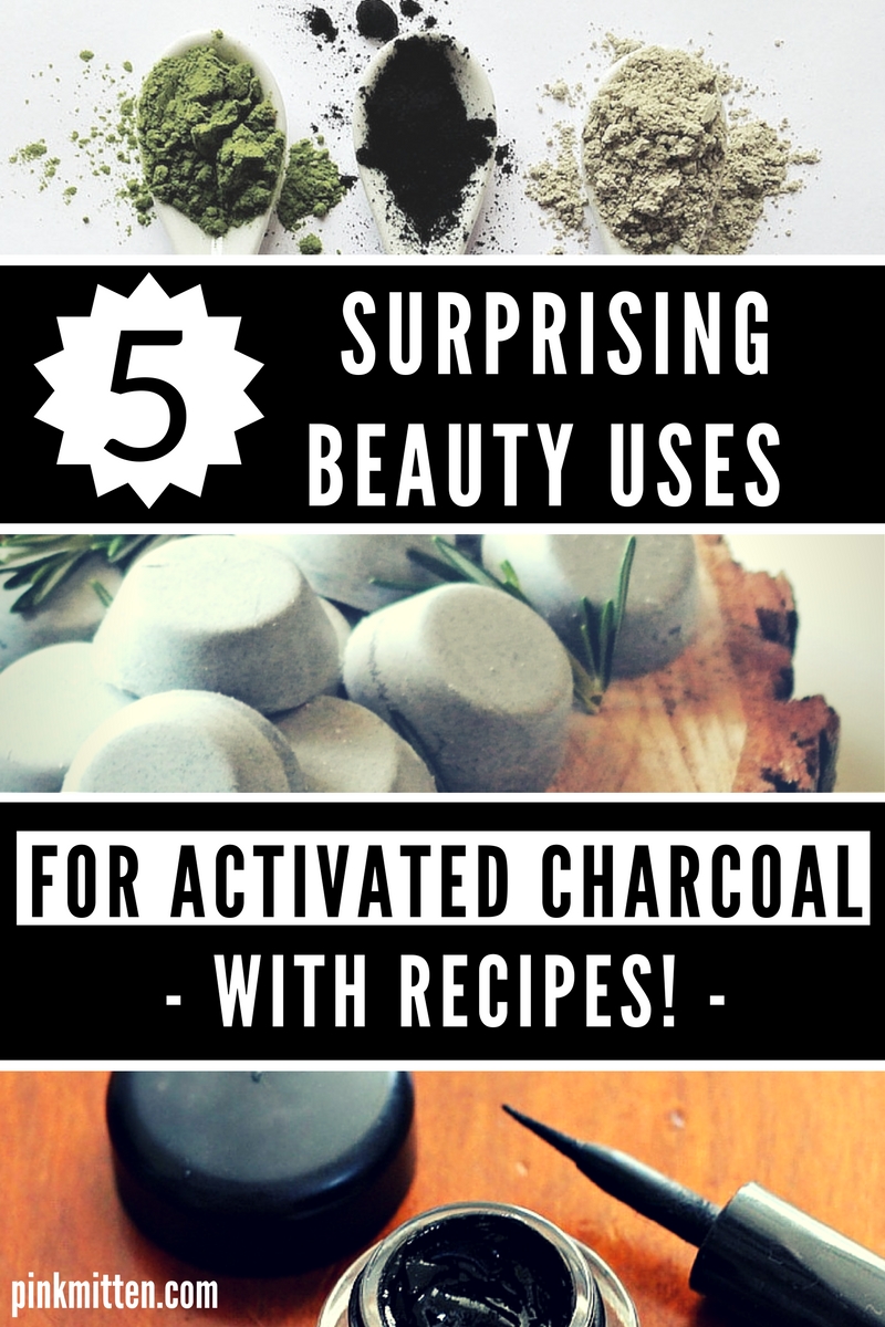 5 Surprising Beauty Uses for Activated Charcoal. With recipes! pinkmitten.com #beauty #charcoal #DIY #organic