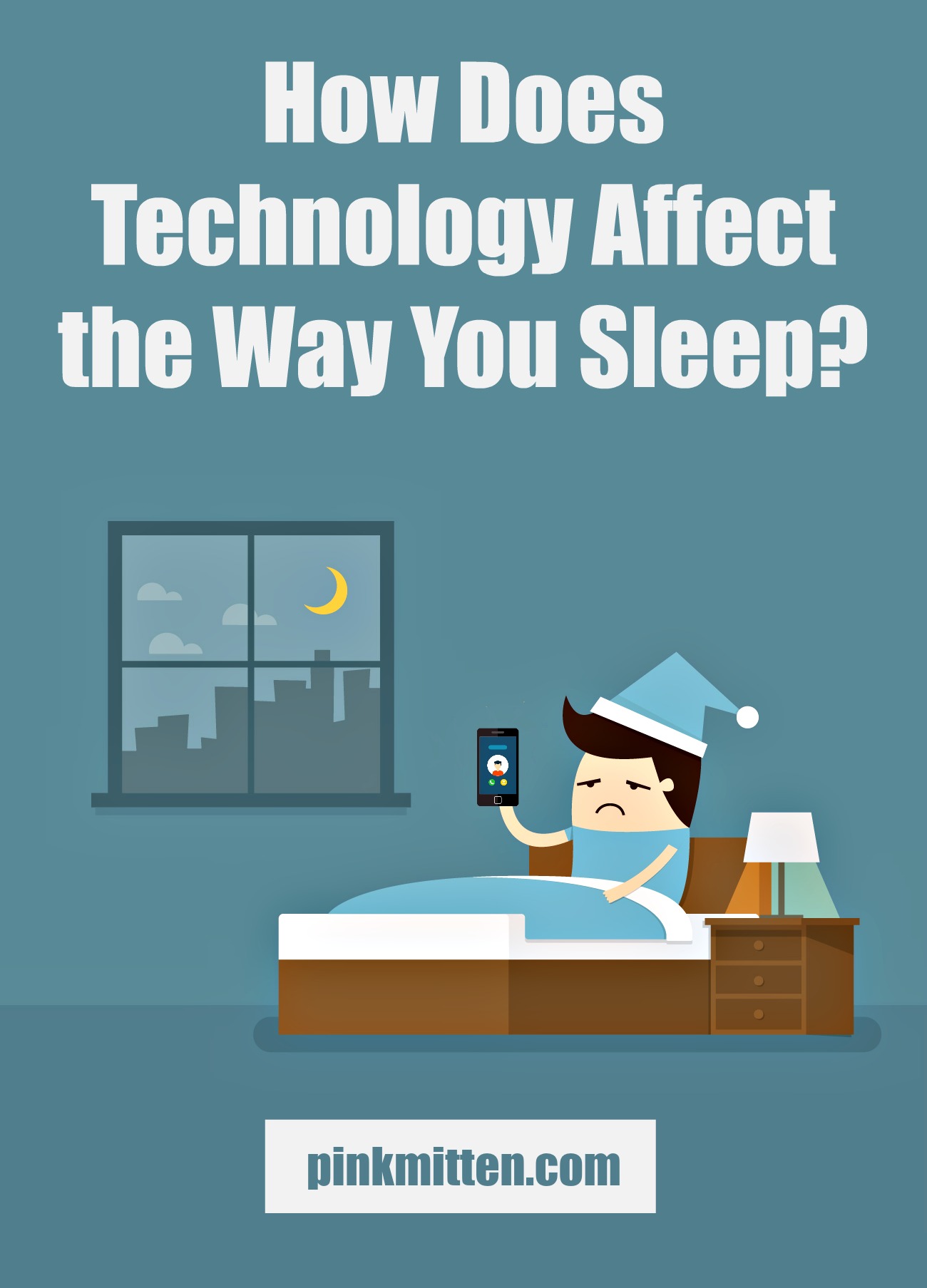 How does technology affect the way you sleep? See here and fix your bad habits! pinkmitten.com #sleep #technology #health